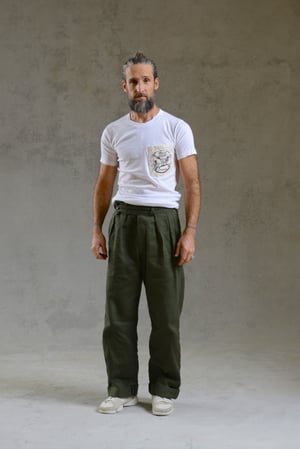 Image of CAPTAIN TROUSER in Sage Green £270.00
