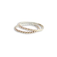 Image 1 of Braided Sterling Silver Stackable Ring