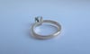 Blue Topaz Engagement Ring Solid 14k Yellow Gold