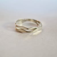Image 2 of Sterling Silver Hammered Stackable Ring