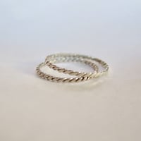 Image 2 of Braided Sterling Silver Stackable Ring