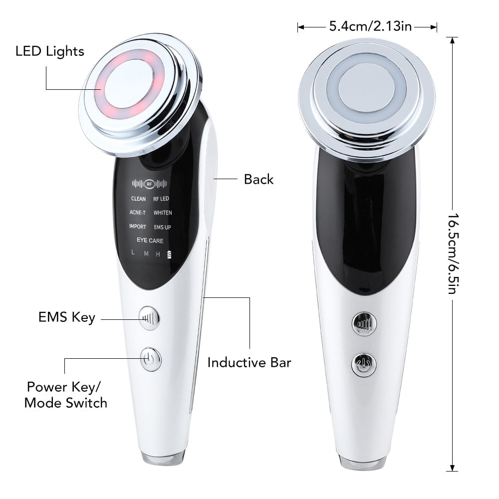 Image of 7 in 1 Face Lift Devices RF Microcurrent Skin Rejuvenation Facial Massager Light Therapy Anti Aging 