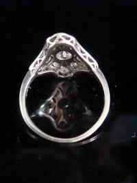 Image 3 of ANTIQUE EDWARDIAN PLATINUM OLD CUT DIAMOND 0.90CT PAVE SET RING