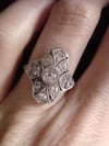 ANTIQUE EDWARDIAN PLATINUM OLD CUT DIAMOND 0.90CT PAVE SET RING