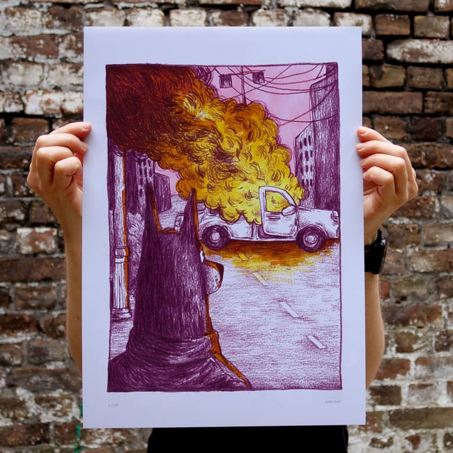 "Burn it all" print