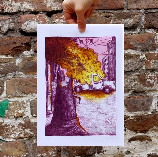 "Burn it all" print