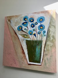 Image 5 of Floral acrylic painting. 