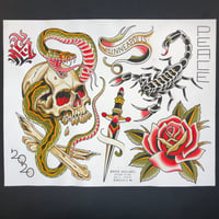 Skull and snake flash sheet 