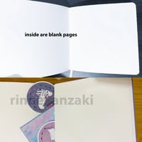 Image 2 of  Original Hardcover PU Leather Square Notebook/Sketchbook +Stickers Set