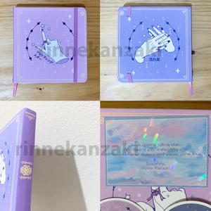 Image of  Original Hardcover PU Leather Square Notebook/Sketchbook +Stickers Set