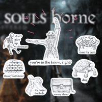 Soulsborne Soapstone Message Stickers
