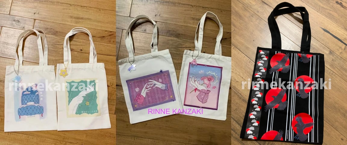 Image of Original Canvas Totes (+charms included with some designs)
