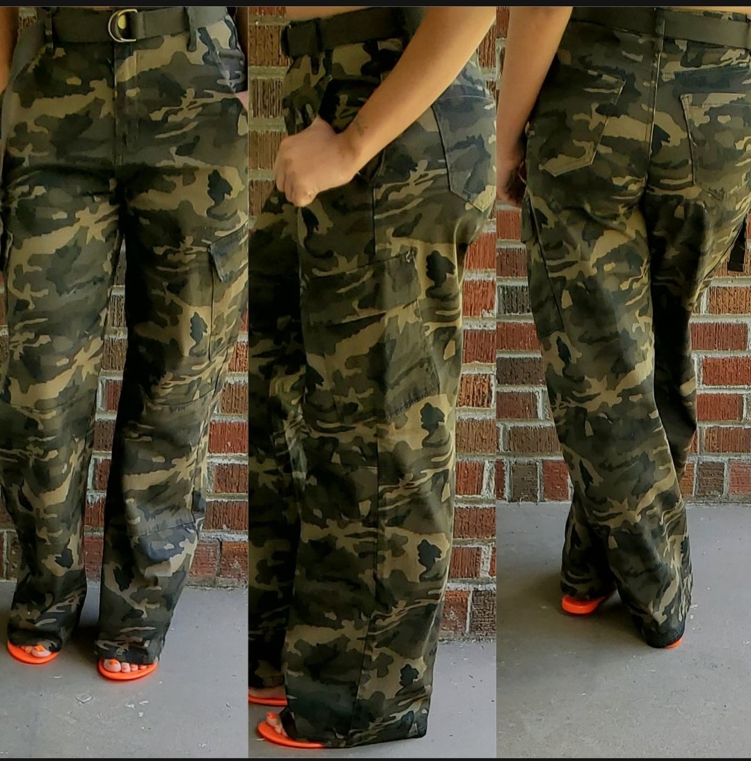 Image of Cargo Camo Panta (Olive)