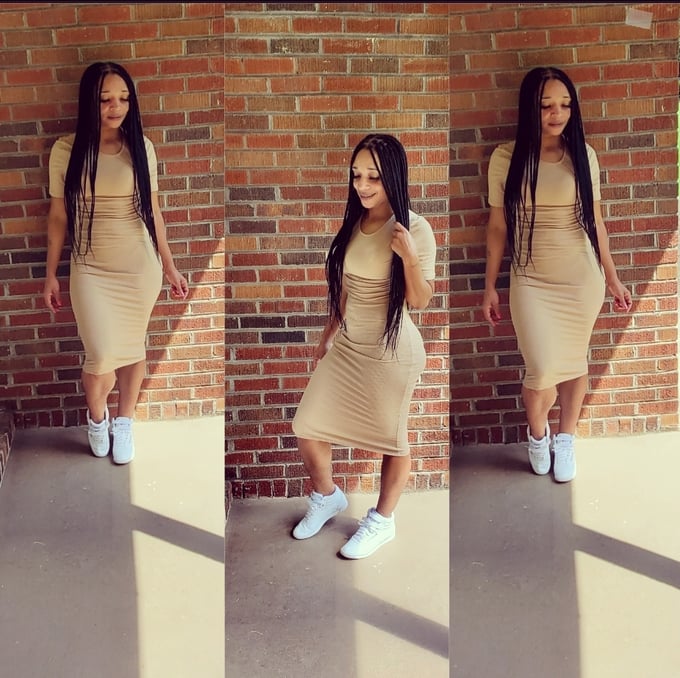 Image of Fall Midi Dress (Latte)