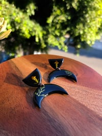 Image 2 of Crescent Floral Earring