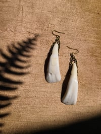 Brass Chain Buffalo Earring