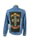 Upcycled Guns n Roses Denim Jacket | Custom Heavy Metal Jean Jacket M