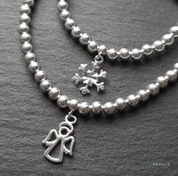 Image 1 of Noelle sterling silver Christmas charm bracelets