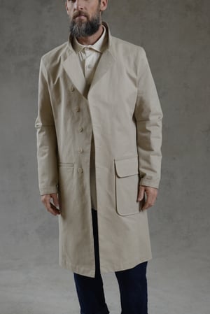 Image of EAST END UNLINED COAT in Tennyson cotton STONE £390.00