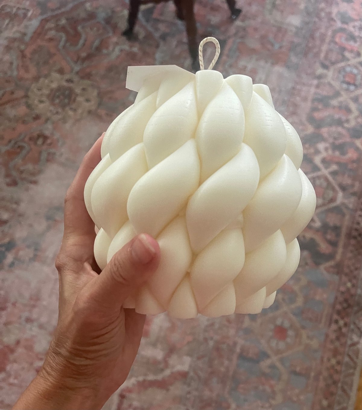Helena Cable Knit Sculptural Candle 