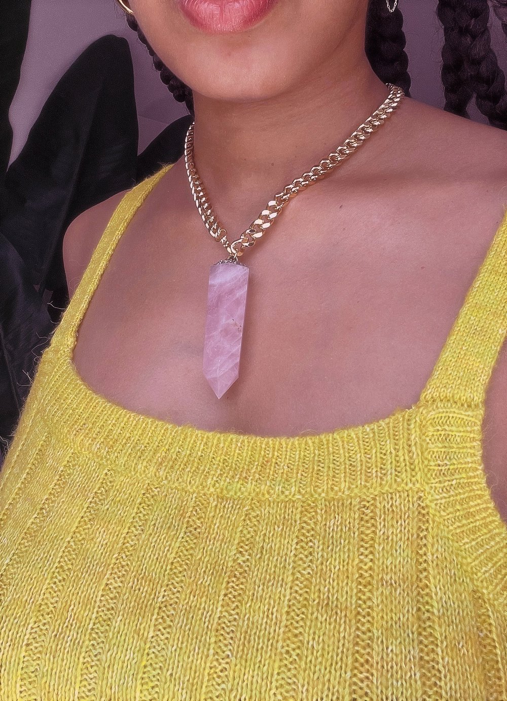 Image of ROSES 2.5 • THIN • Convertible Rose Quartz Lariat