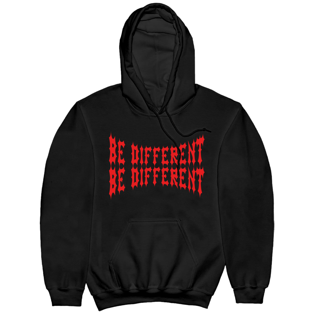 BE DIFFERENT - BLACK HOODIE