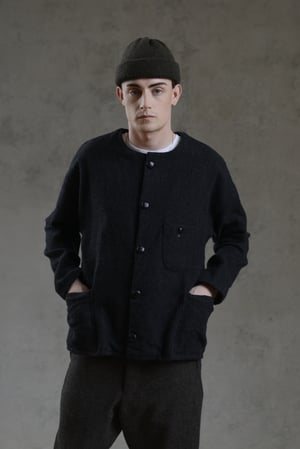 Image of THROW SHIRT in Charcoal wool £250.00