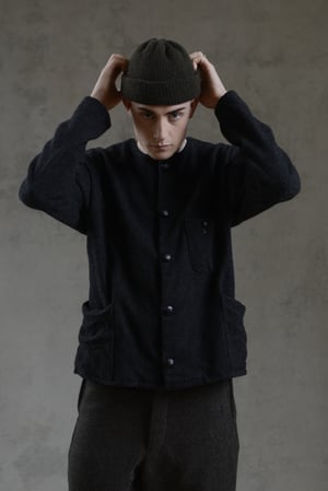 Image of THROW SHIRT in Charcoal wool £250.00