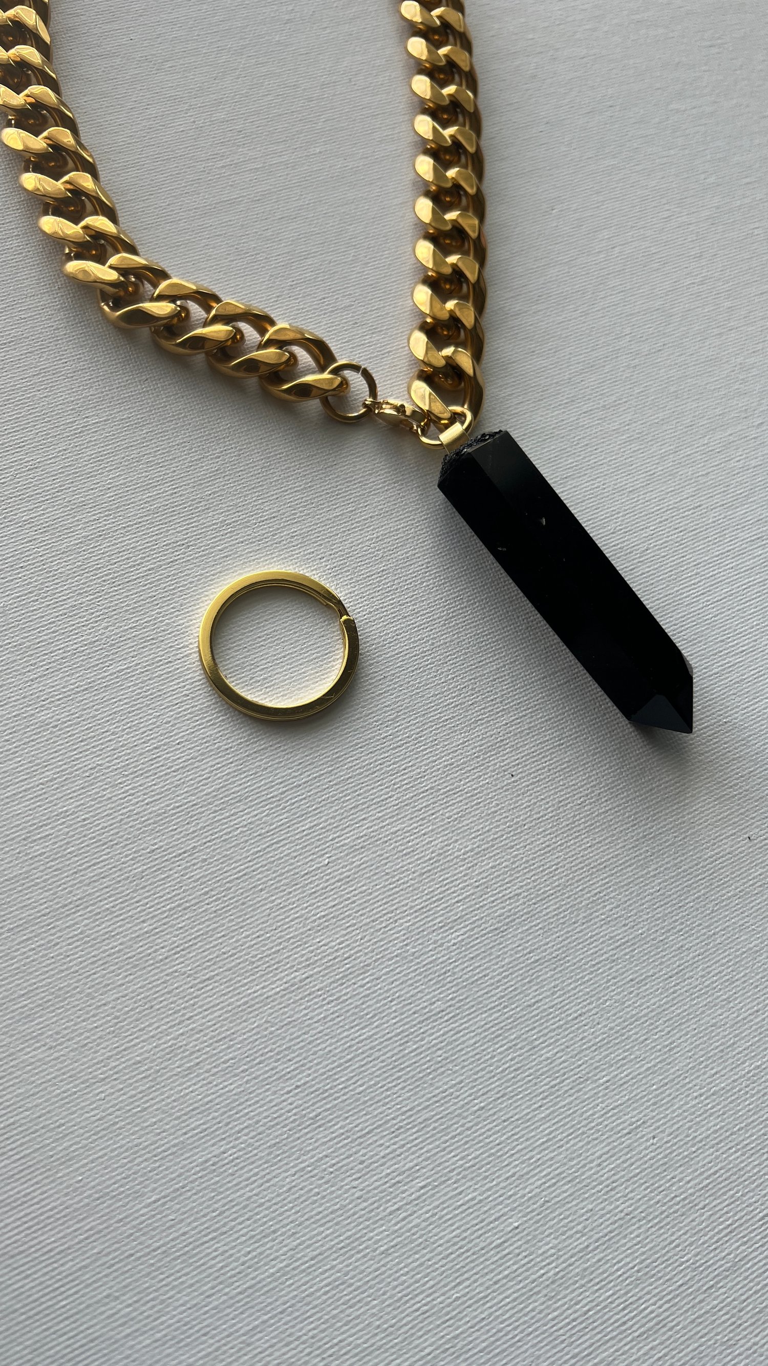 Image of BLACK ROSES 1.5 • THICK • Convertible Obsidian Lariat