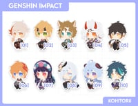 Image 1 of Genshin Impact Sitting Acrylic Keychains