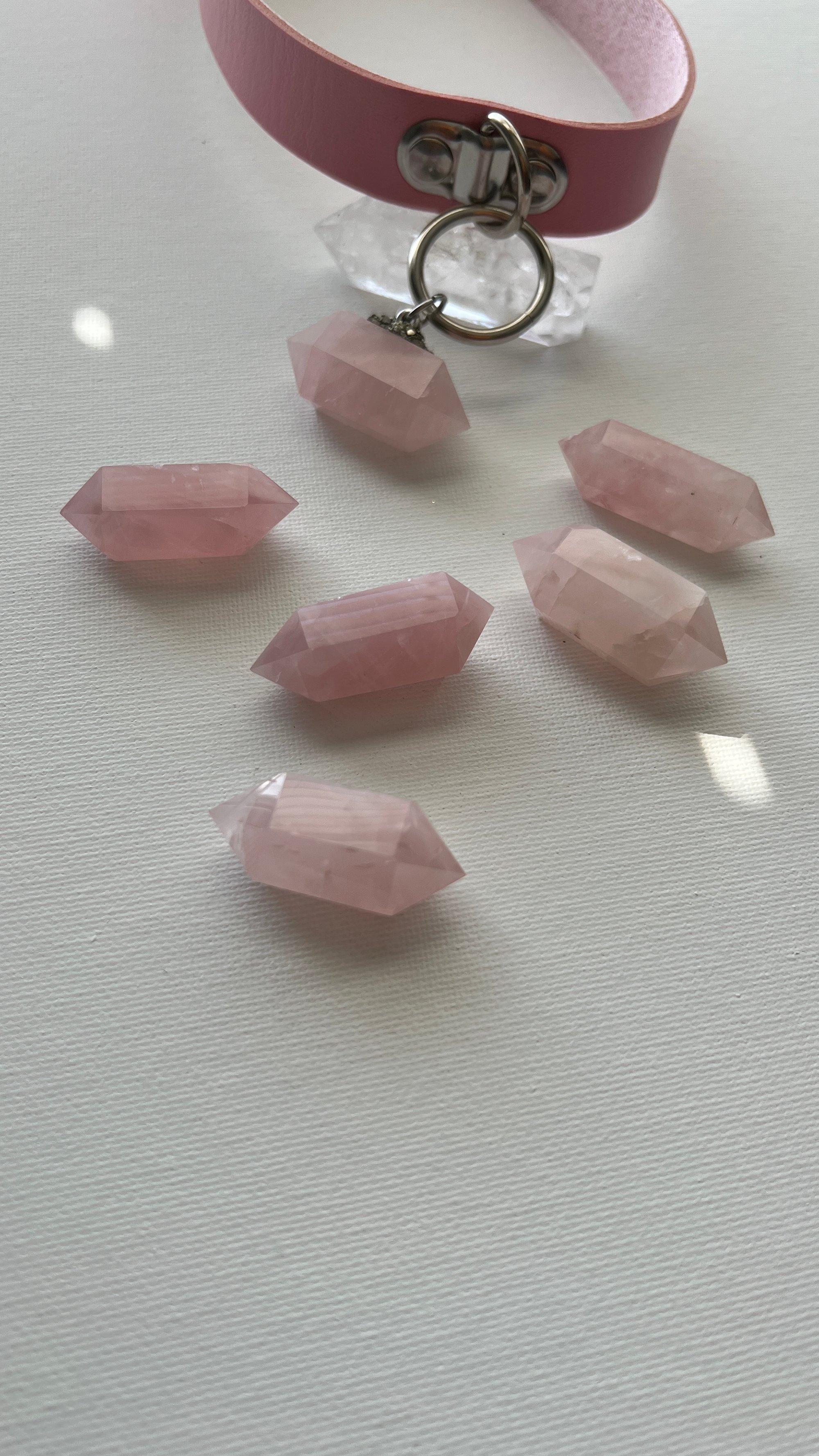 Rose sales quartz choker