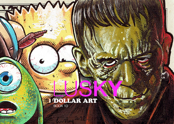 Image of Lusky Dollar Art Book 10. Features original sketch inside the cover.