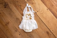 White & Gold Romper 6-12m