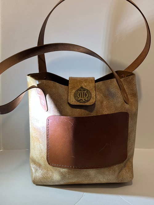 Image of Leather tote bag