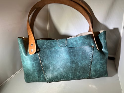 Image of Leather tote bag