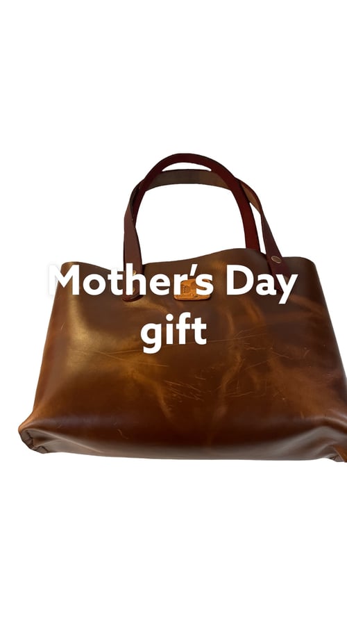 Image of Leather tote bag