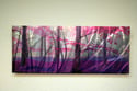 Cherry Blossom - Metal Wall Art Abstract Contemporary Modern Decor, 24 x 10