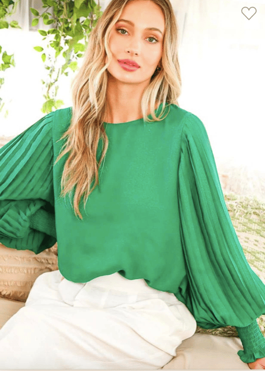 Image of Kelly Green Blouse