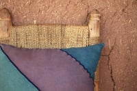 Image 2 of Purple / Green / Indigo / Linen pillow cover