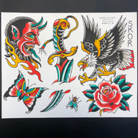 Image 1 of Eagle devil dagger rose butterfly flash sheet