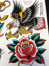 Image 2 of Eagle devil dagger rose butterfly flash sheet