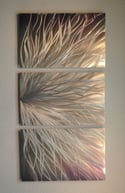 Radiance Gold Silver 47 - Abstract Metal Wall Art Contemporary Modern Decor