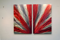 Image 1 of Radiance Red 31 - Metal Wall Art Abstract Sculpture Modern Decor-