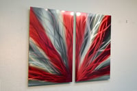 Image 2 of Radiance Red 31 - Metal Wall Art Abstract Sculpture Modern Decor-