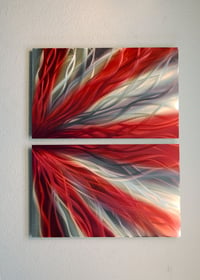 Image 3 of Radiance Red 31 - Metal Wall Art Abstract Sculpture Modern Decor-