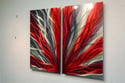 Radiance Red 31 - Metal Wall Art Abstract Sculpture Modern Decor-