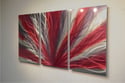 Radiance Red 47 - Abstract Metal Wall Art Contemporary Modern Decor