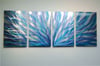 Radiance Twisted Blue - Abstract Metal Wall Art Contemporary Modern Decor
