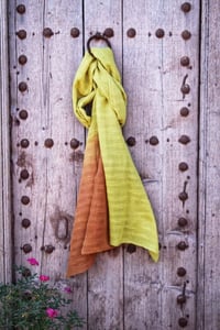 Image 1 of Yellow / Orange / Linen / Scarf