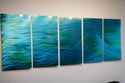 Abstract Metal Wall Art- Tranquil 30x79 -Contemporary Modern Decor